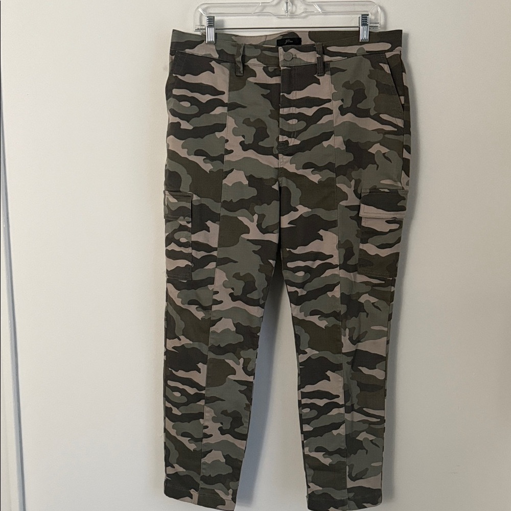 J. Crew Green and Brown Camouflage Pants